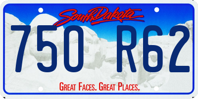 SD license plate 75OR62