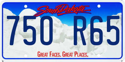 SD license plate 75OR65