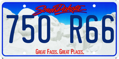 SD license plate 75OR66