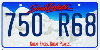 SD license plate 75OR68