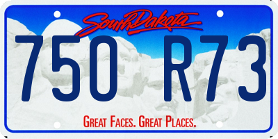 SD license plate 75OR73