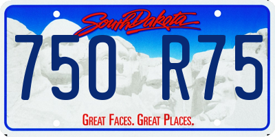 SD license plate 75OR75