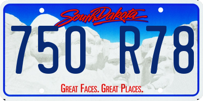 SD license plate 75OR78