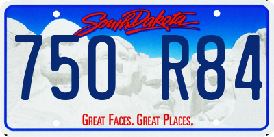 SD license plate 75OR84