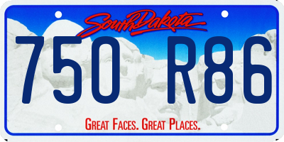 SD license plate 75OR86
