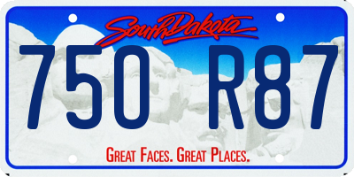 SD license plate 75OR87