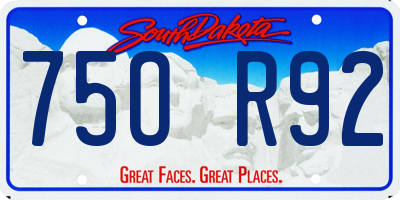SD license plate 75OR92