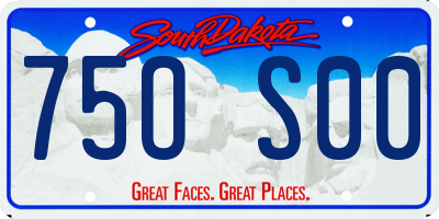 SD license plate 75OS00