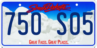 SD license plate 75OS05