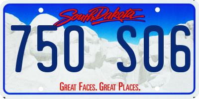 SD license plate 75OS06