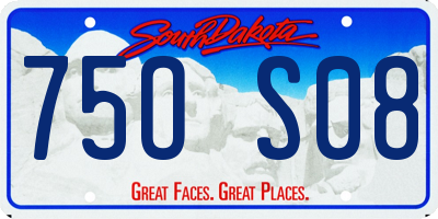 SD license plate 75OS08