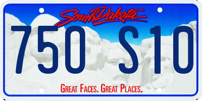 SD license plate 75OS10