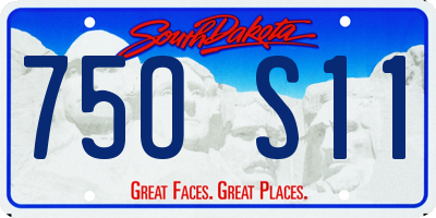 SD license plate 75OS11