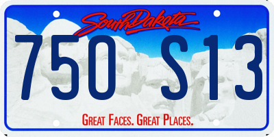 SD license plate 75OS13
