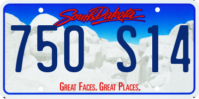 SD license plate 75OS14