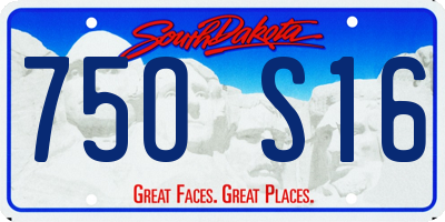SD license plate 75OS16
