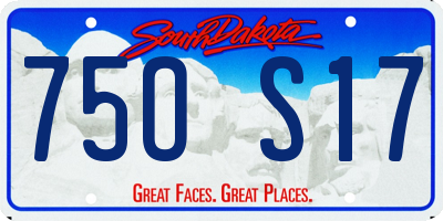 SD license plate 75OS17