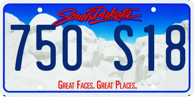 SD license plate 75OS18