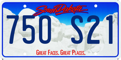 SD license plate 75OS21