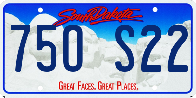 SD license plate 75OS22