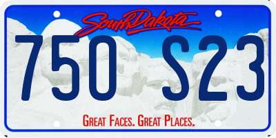 SD license plate 75OS23