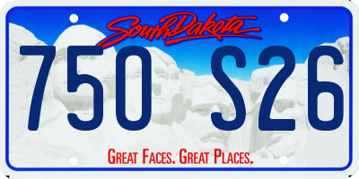 SD license plate 75OS26