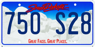 SD license plate 75OS28