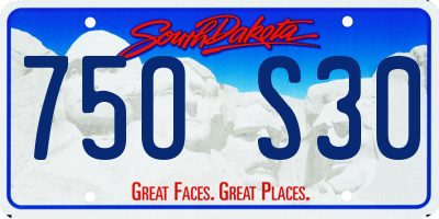 SD license plate 75OS30