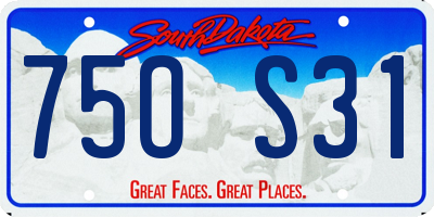 SD license plate 75OS31