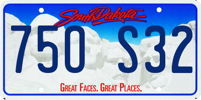 SD license plate 75OS32