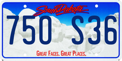 SD license plate 75OS36