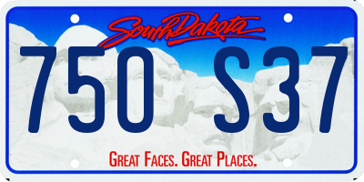 SD license plate 75OS37