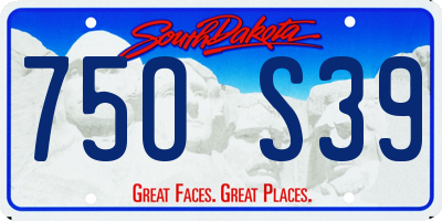 SD license plate 75OS39
