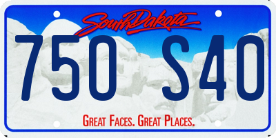 SD license plate 75OS40