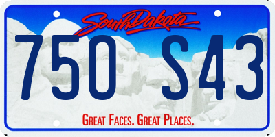 SD license plate 75OS43