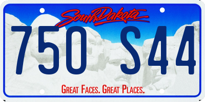 SD license plate 75OS44