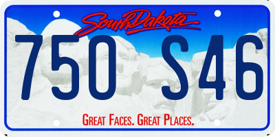 SD license plate 75OS46