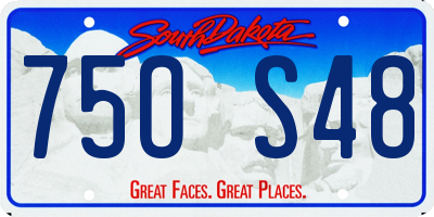 SD license plate 75OS48