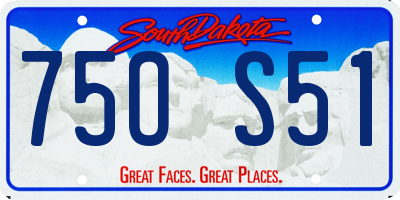 SD license plate 75OS51