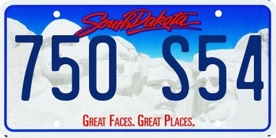SD license plate 75OS54