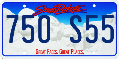 SD license plate 75OS55