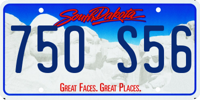 SD license plate 75OS56
