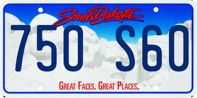 SD license plate 75OS60