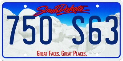SD license plate 75OS63