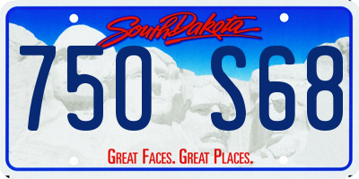 SD license plate 75OS68