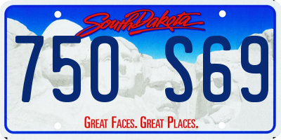 SD license plate 75OS69