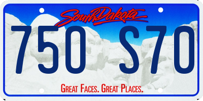 SD license plate 75OS70