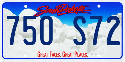 SD license plate 75OS72
