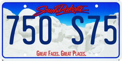 SD license plate 75OS75