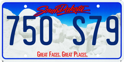 SD license plate 75OS79